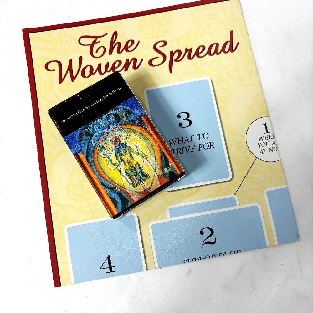 Crowley Thoth Tarot sealed deck w/ The Woven  spread Sheet
